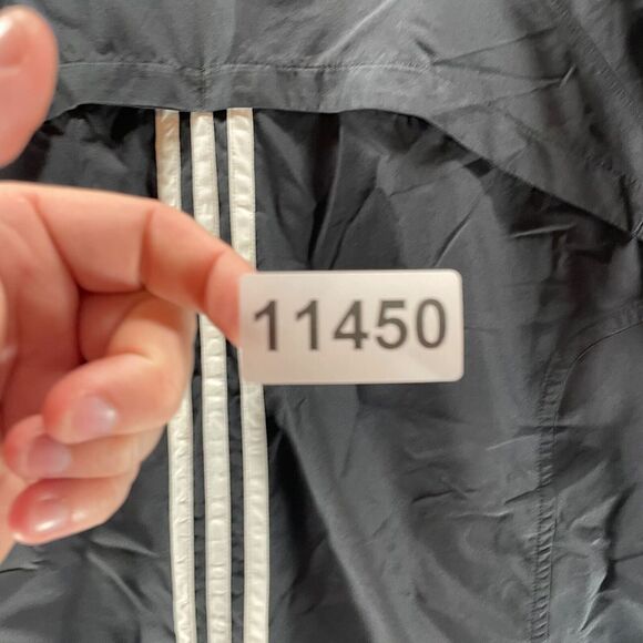Adidas Jacket Womens Large Black Vented Windbreaker Full Zip Outdoor Logo Ladies - Picture 13 of 13